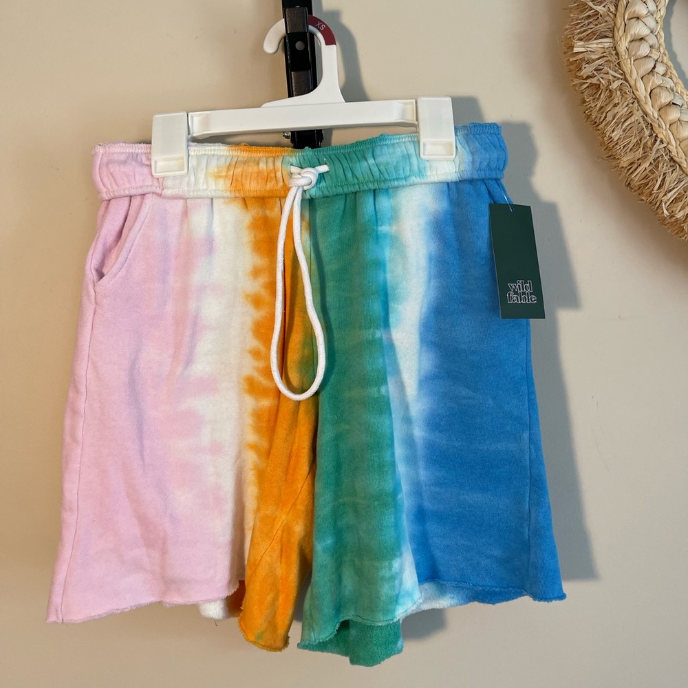NWT 🔥🔥 Multi Tie Dye Block Jogger Short Size XS